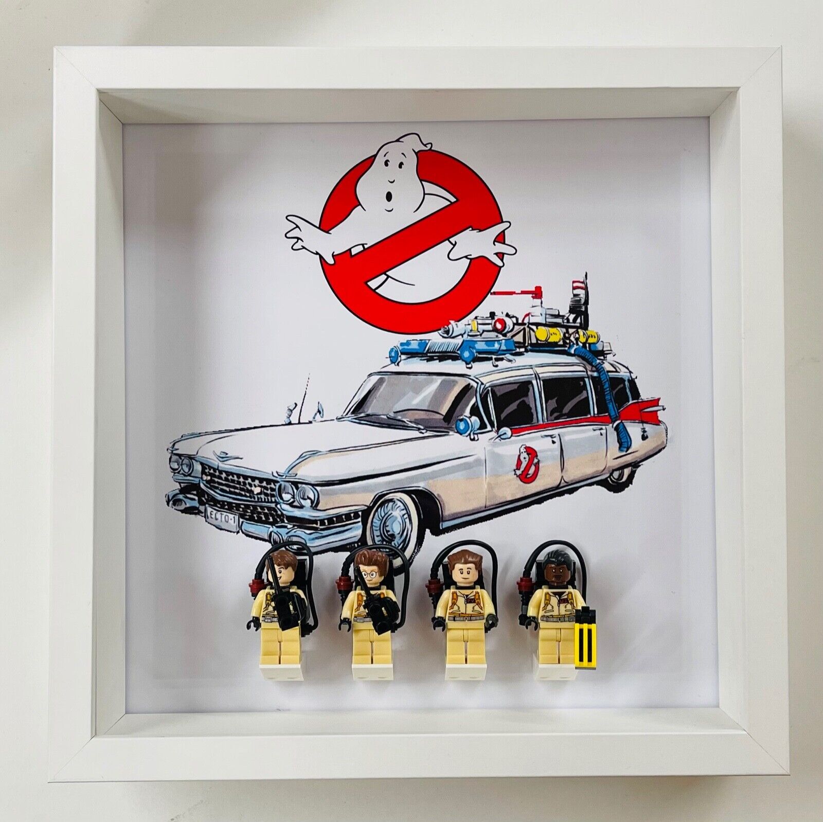 Display Frame for Lego ® Ghostbusters Minifigures 21108 Figures 27cm