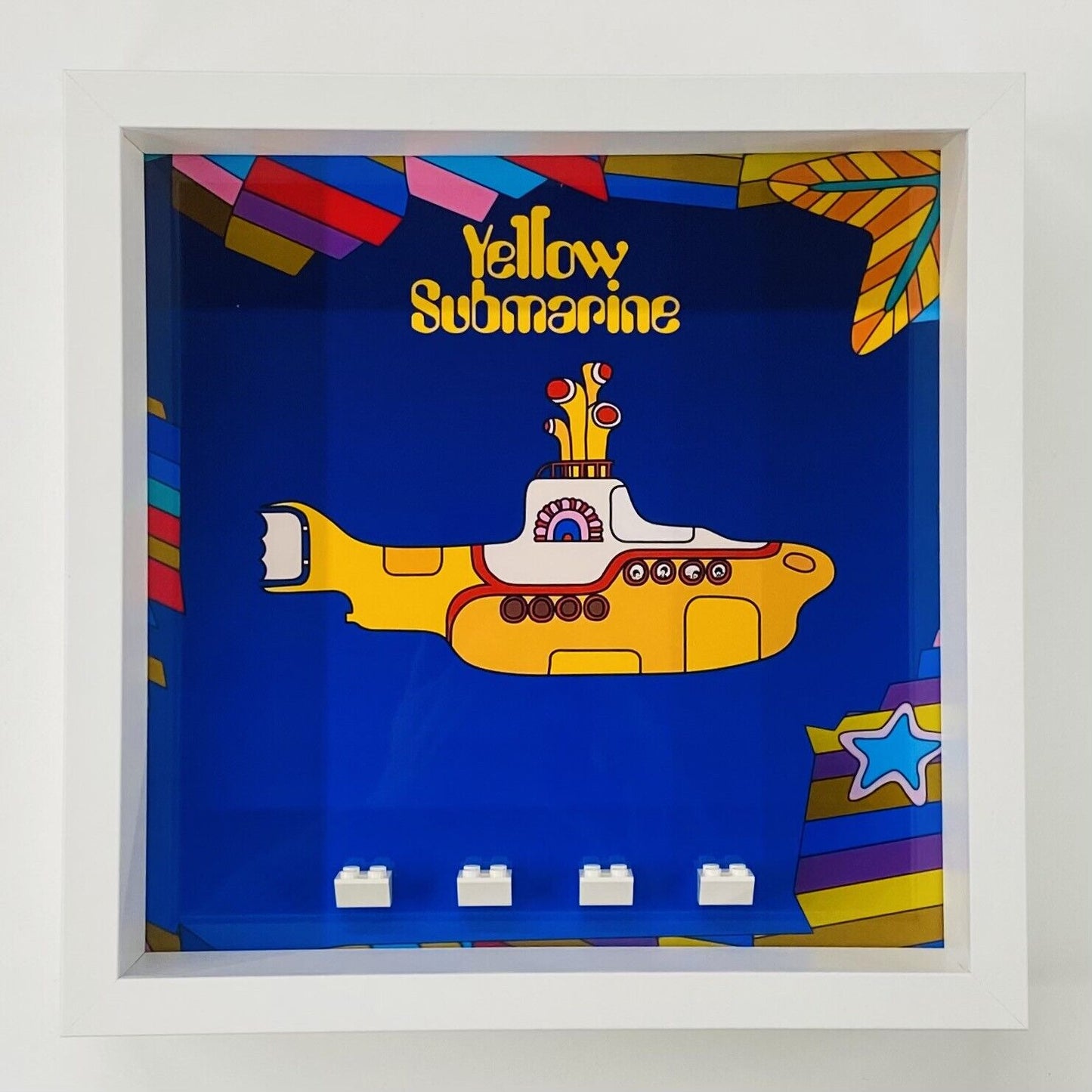 Display Frame case for Lego Beatles Yellow Submarine 21306 minifigures 27cm