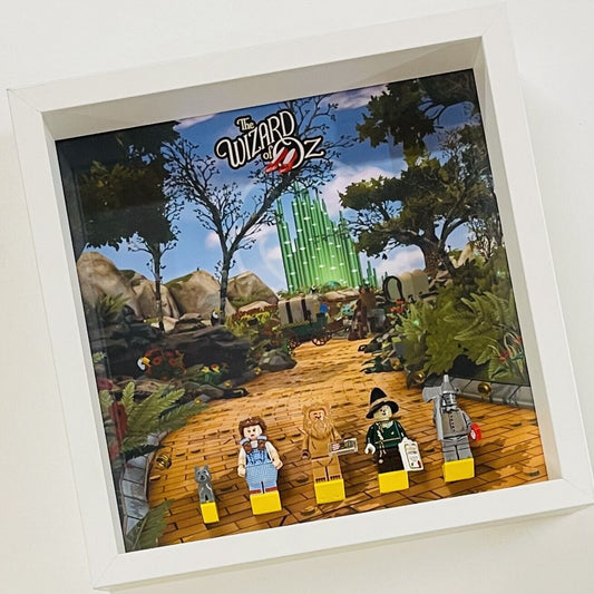 Display case Frame for Lego ® Wizard of Oz Lego Movie 2 minifigures 27cm