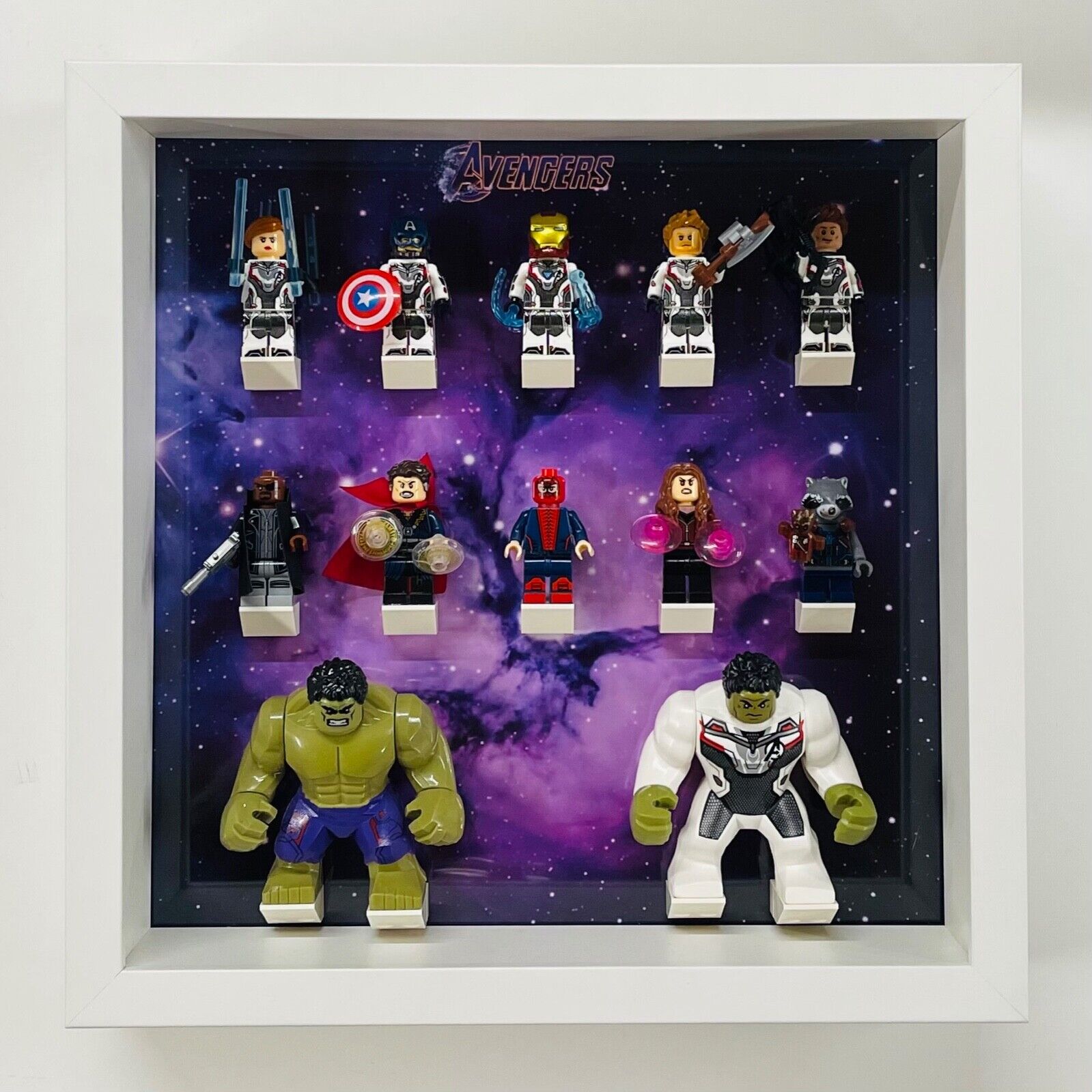 Display case Frame for Lego ® Marvel Avengers minifigures 27cm