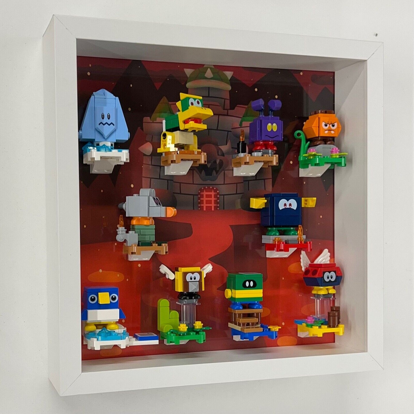 Display Frame Case for Lego Super Mario Series 4 minifigures 71402 27cm