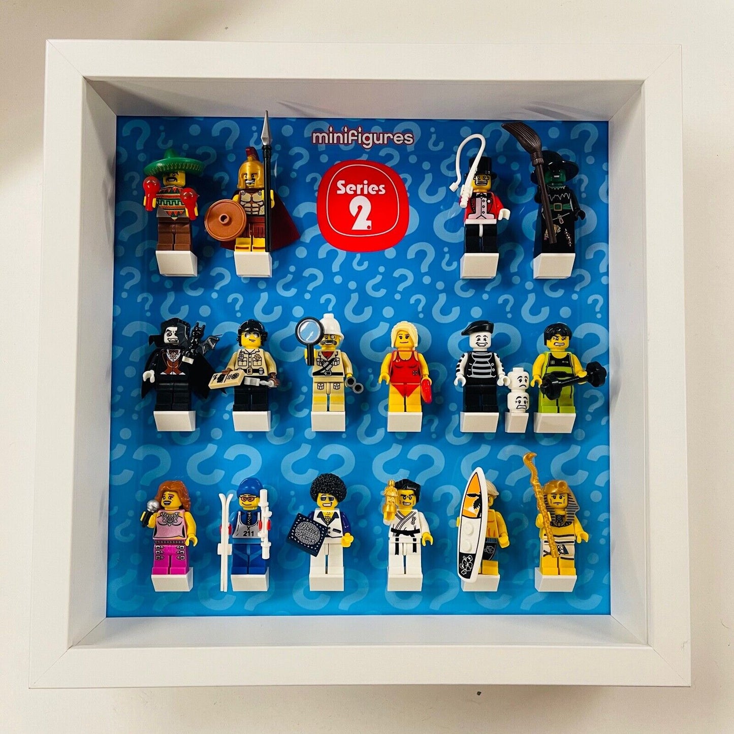 Display Frame For Lego Series 2 Minifigures 8684 No Figures 27cm