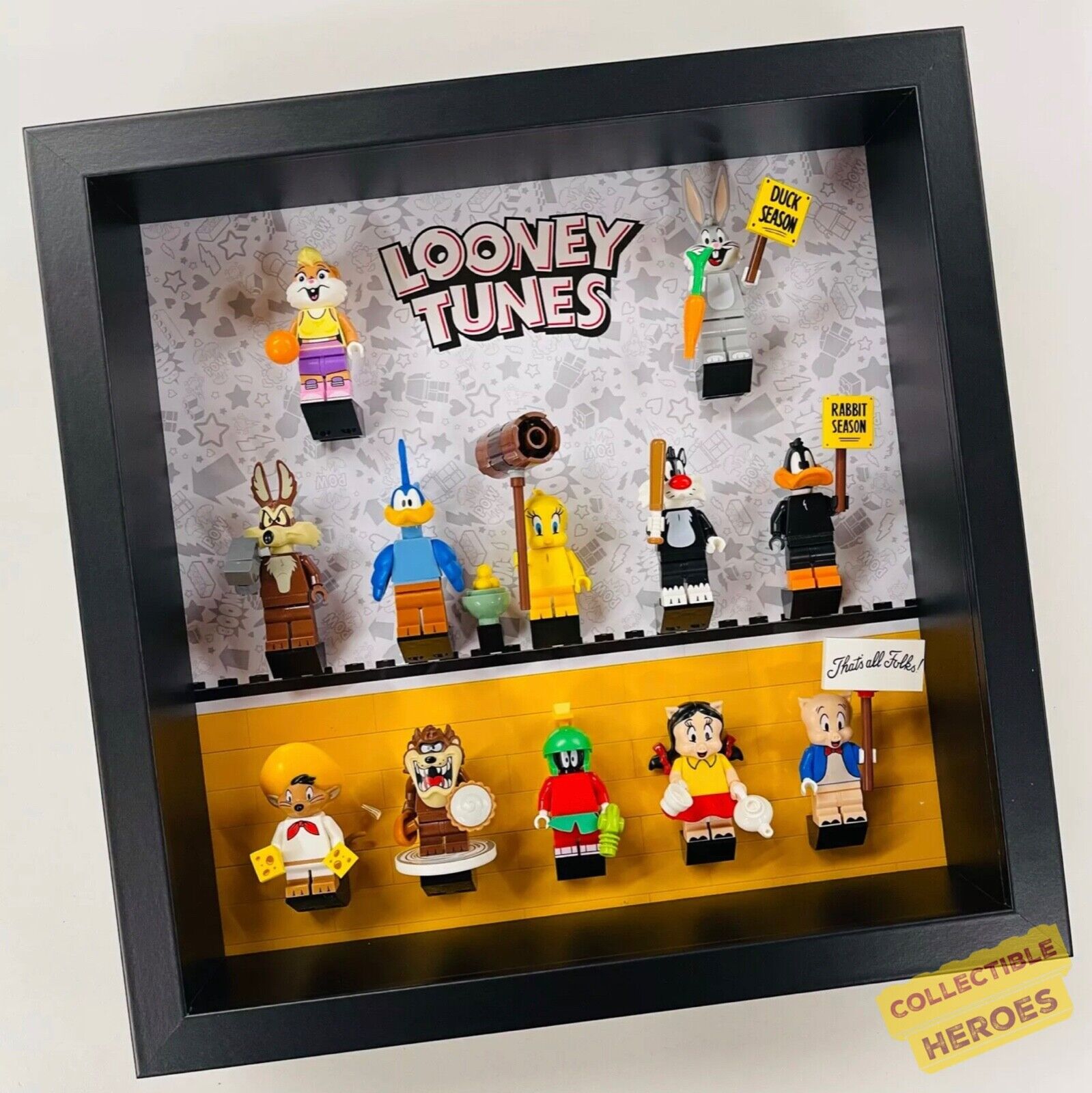 Display Frame case for Lego ® Looney Tunes minifigures 71030 27cm