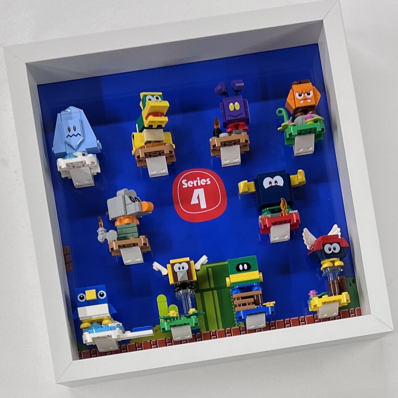 Display Frame Case for Lego ® Super Mario Series 4 minifigures 71402 27cm