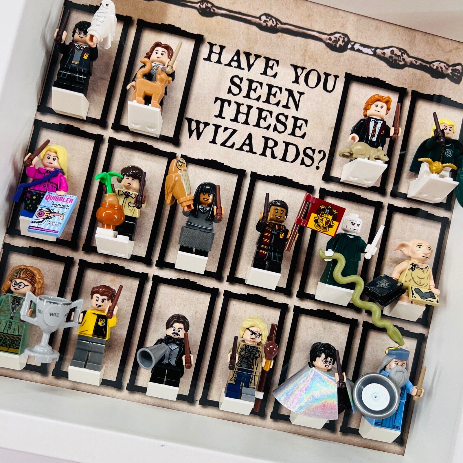 Display case Frame for Lego ® Harry Potter Series 1 minifigures 71022 27cm