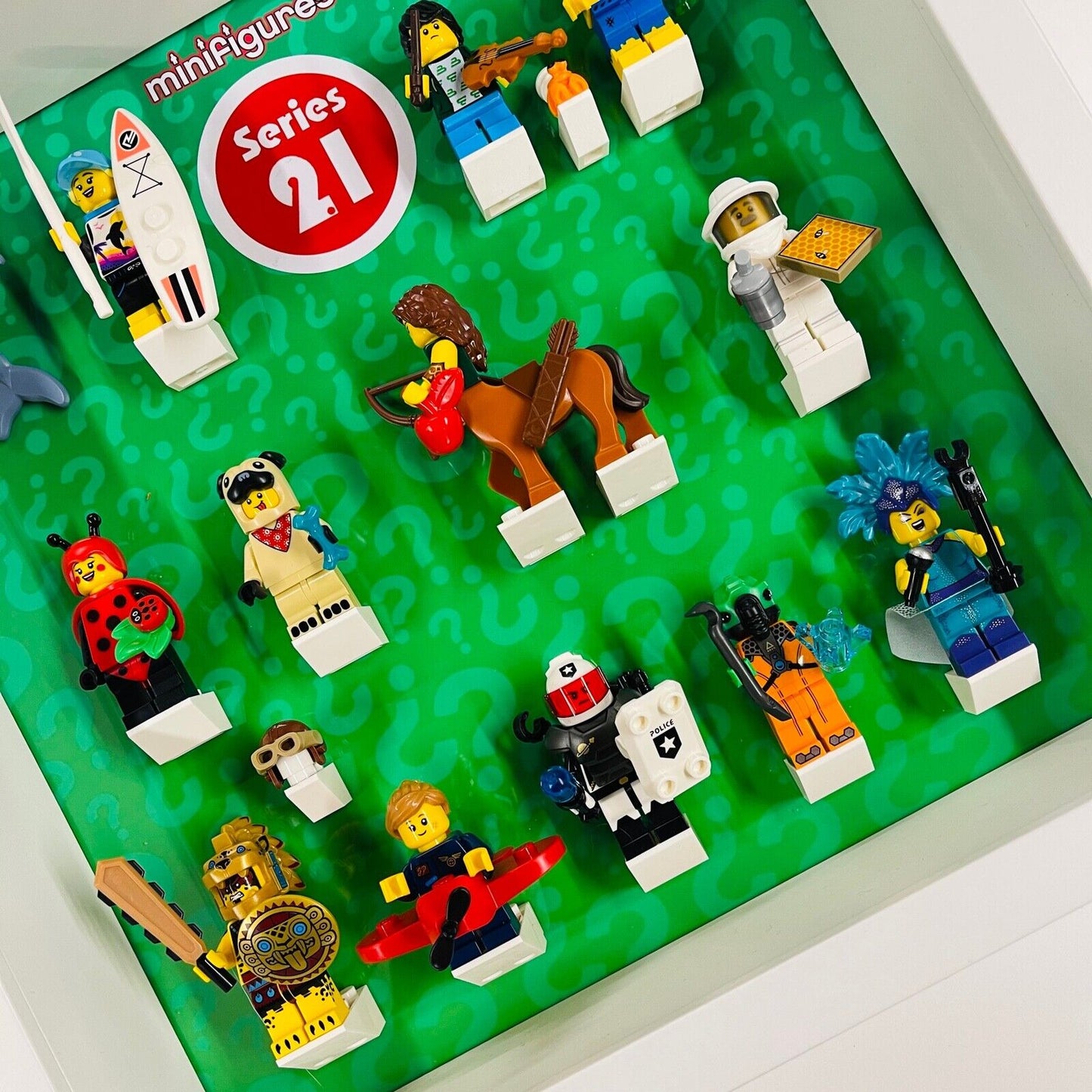 Display Frame for Lego Series 21 minifigures 71029 27cm case