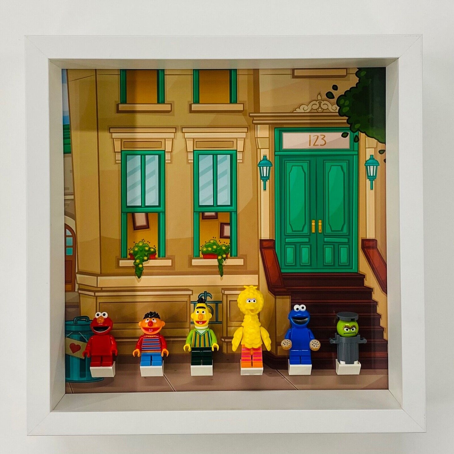 Display Frame for Lego ® Ideas 123 Sesame Street minifigures 21324 figures 27cm