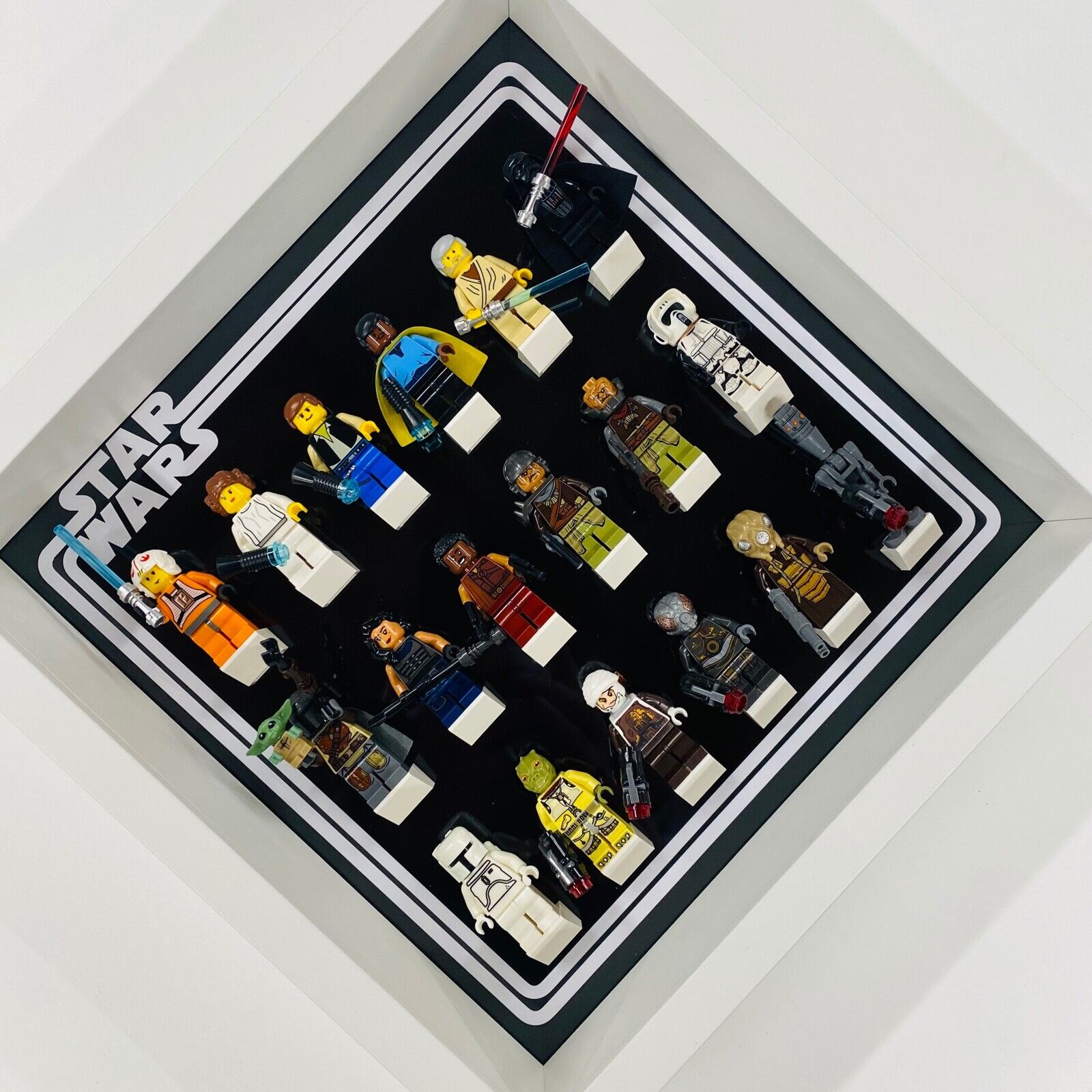 Display Frame for Lego ® Star Wars Logo minifigures figures 27cm