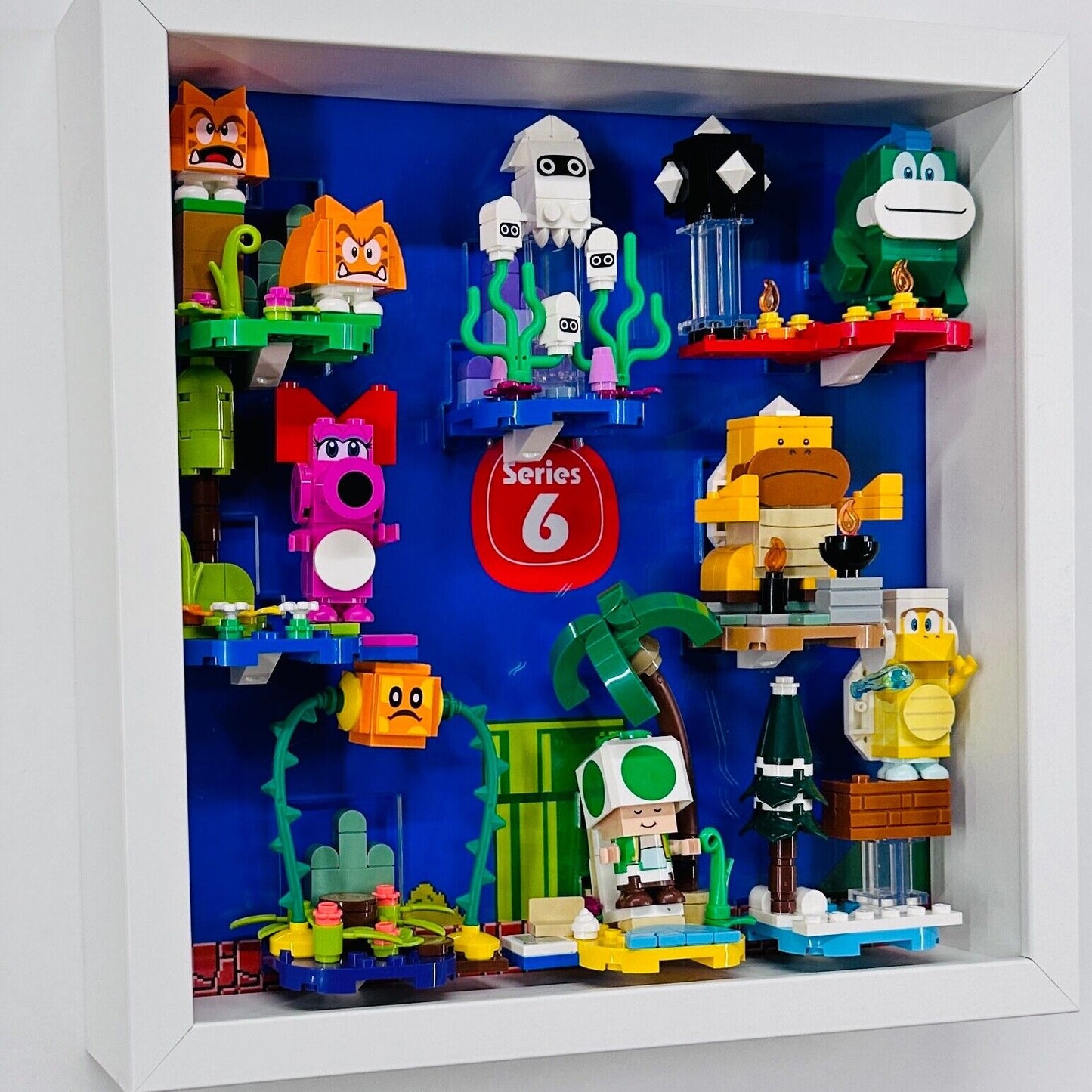 Display Frame Case for Lego ® Super Mario 71413 Series 6 minifigures 27cm