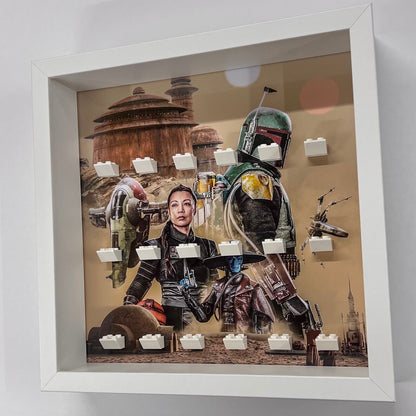 Display Frame for Lego ® Star Wars Mandalorian Boba Fett minifigures figure 27cm