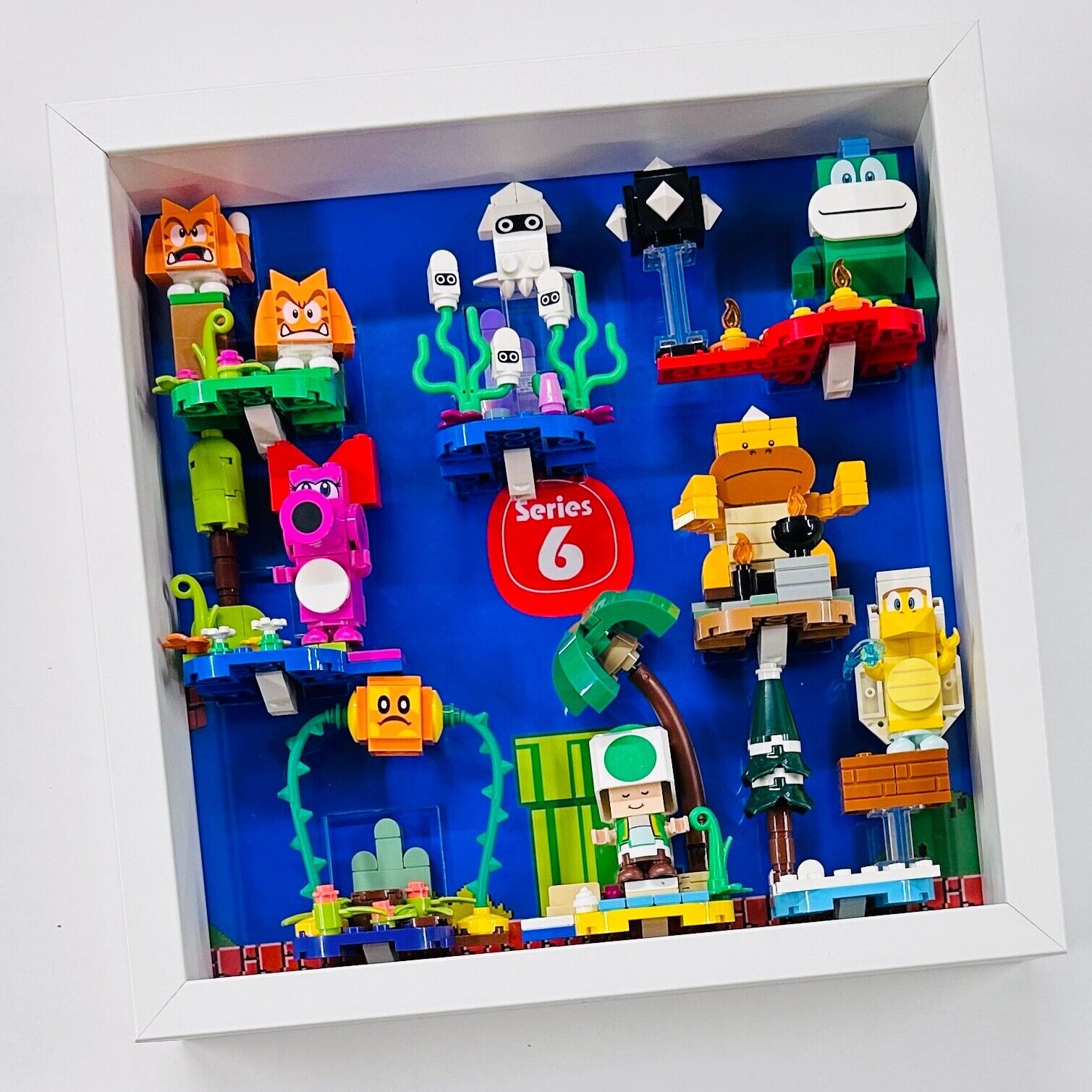 Display Frame Case for Lego ® Super Mario 71413 Series 6 minifigures 27cm