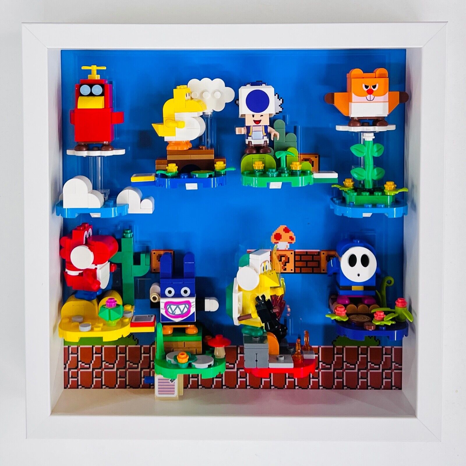 Display Frame Case for Lego ® Super Mario Series 5 71410 minifigures 27cm