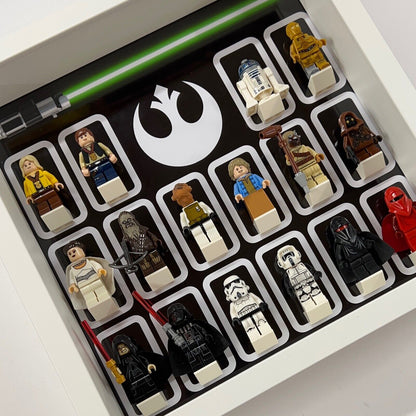 Display Frame for Lego ® Star Wars Rebel Alliance minifigures figures 27cm