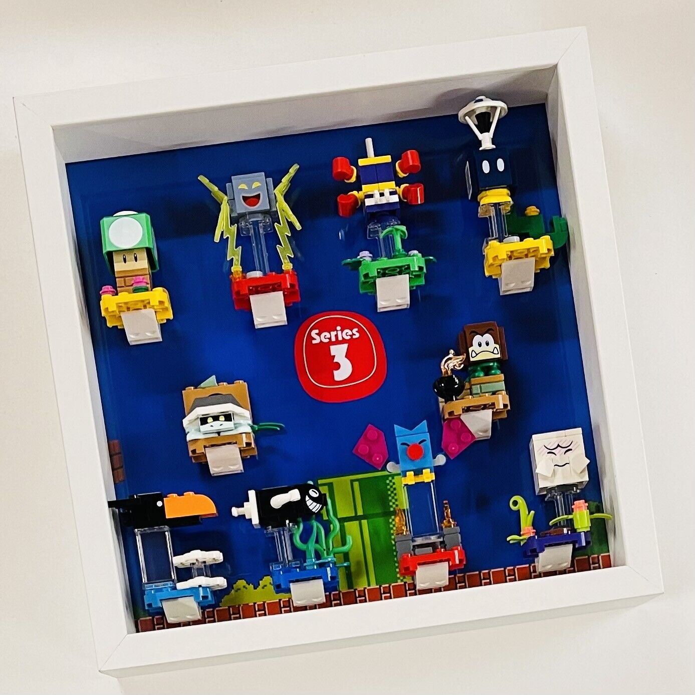 Display Frame Case for Lego ® Super Mario Series 3 minifigures figure 71394 27cm