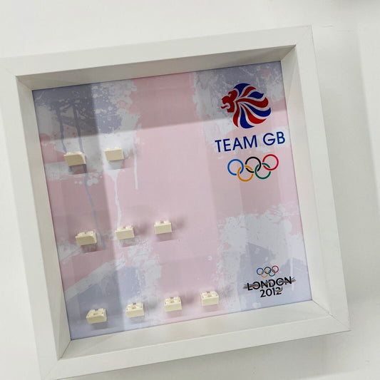 Display case Frame for Lego ® Team GB 8909 Olympics minifigures figures 27cm