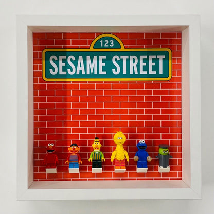 Display Frame case for Lego ® Ideas 123 Sesame Street minifigures 21324 27cm