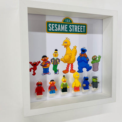 Display Frame for Lego ® Ideas 123 Sesame Street minifigures 21324 figures 27cm