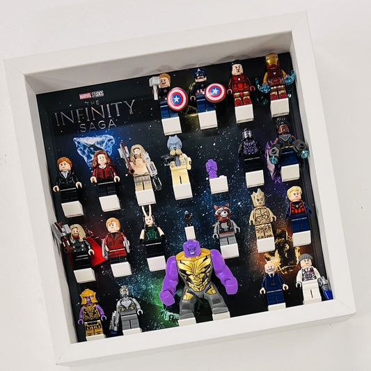 Display case Frame for Lego ® Marvel Studios Infinity Saga minifigures 27cm