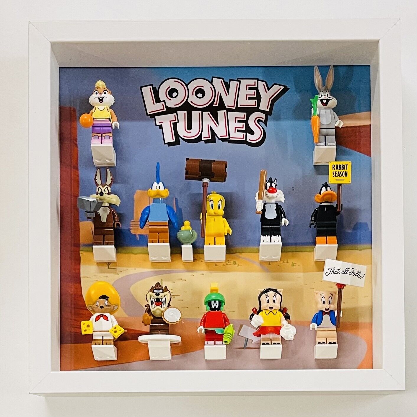 Display Frame case for Lego ® Looney Tunes minifigures 71030 27cm