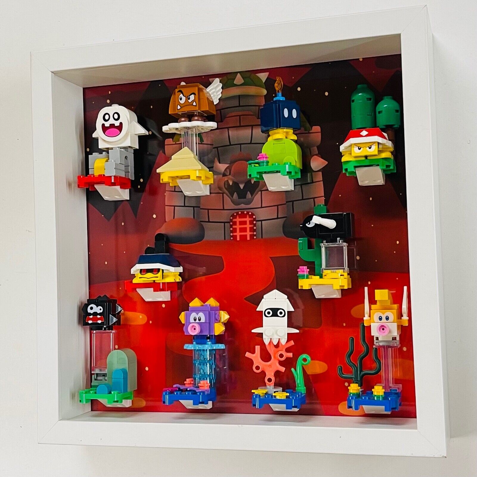 Display case Frame for Lego ® Super Mario Series 1 minifigures 27cm