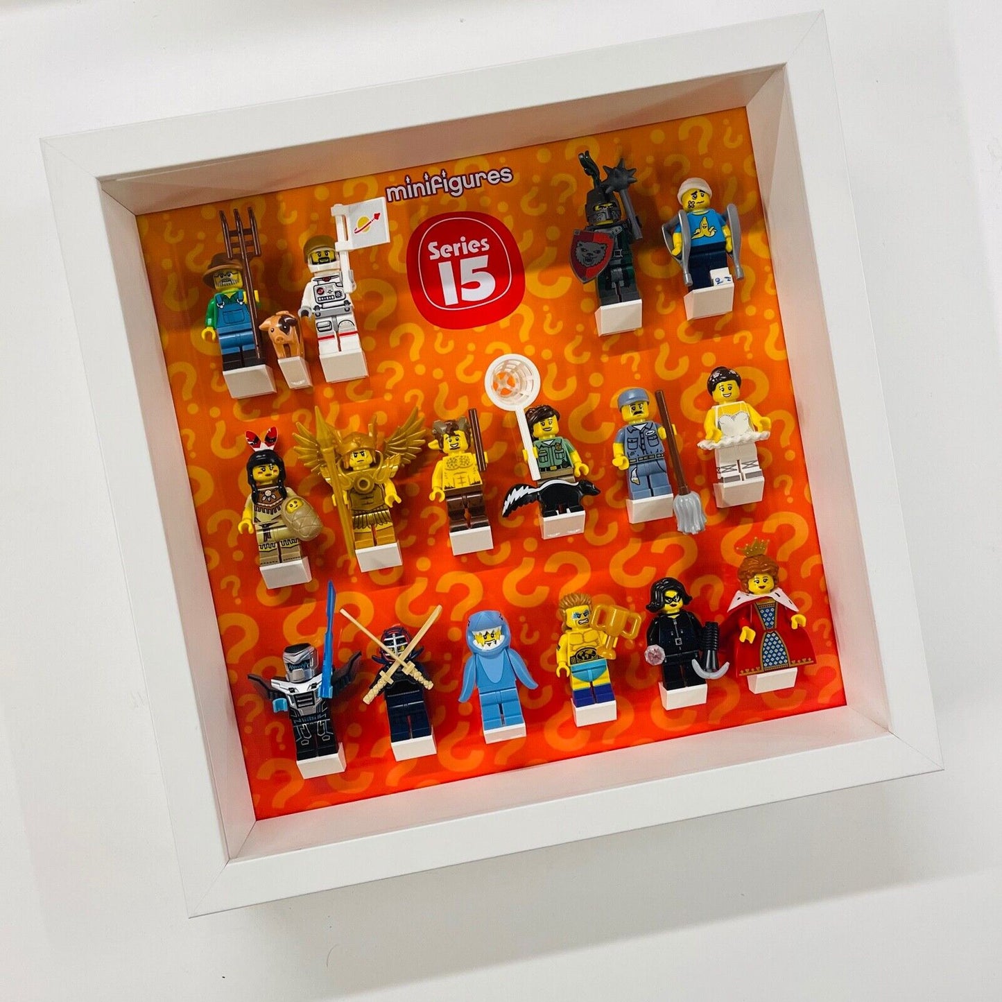 Display Frame For Lego Series 15 Minifigures 71011 No Figures 27cm