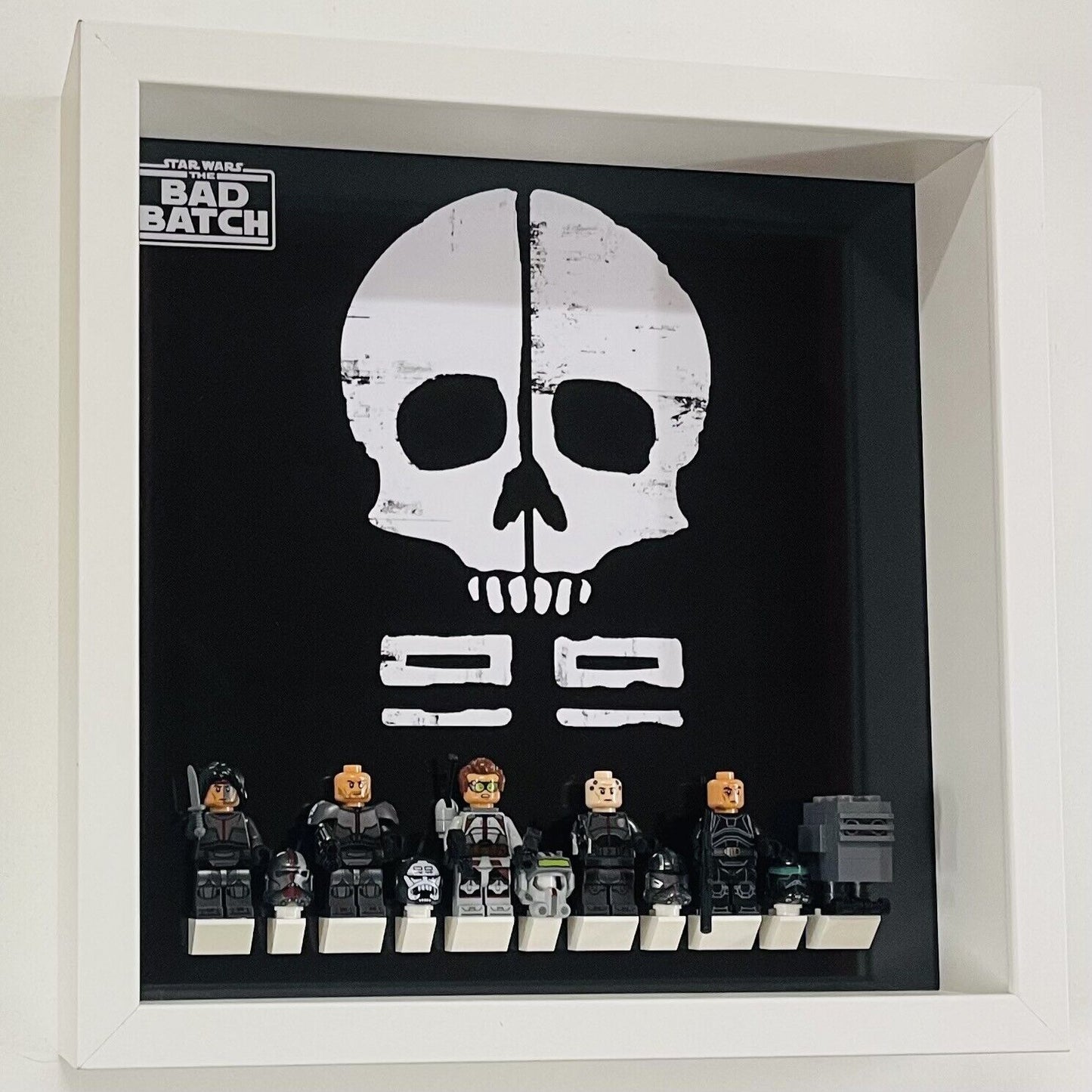 Display case Frame for Lego ® Star Wars The Bad Batch 75314 minifigures 27cm