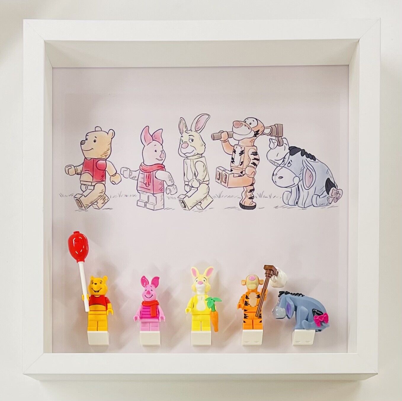 Display Frame Case for Lego ® Winnie The Pooh Minifigures 21326 27cm 