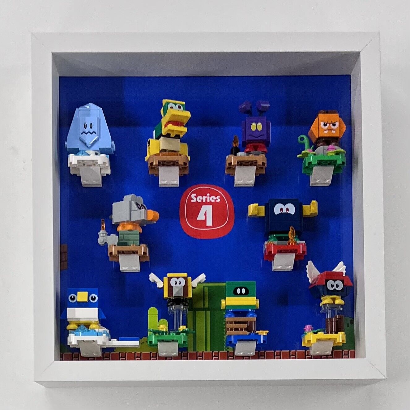 Display Frame Case for Lego ® Super Mario Series 4 minifigures 71402 27cm