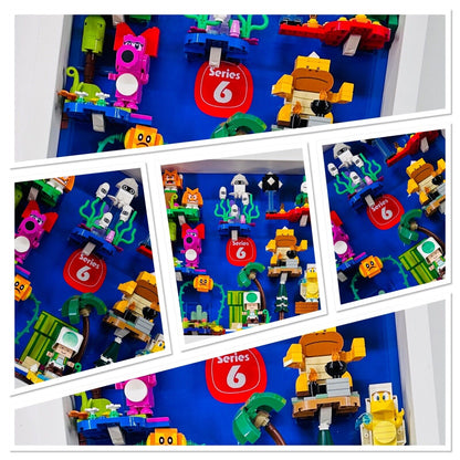 Display Frame Case for Lego ® Super Mario 71413 Series 6 minifigures 27cm