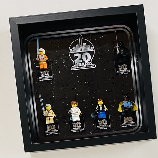 Display case Frame  for Lego ® Star Wars 20th Anniversary minifigures 27cm