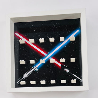 Display Frame case for Lego ® Star Wars minifigures lightsabers figures 27cm