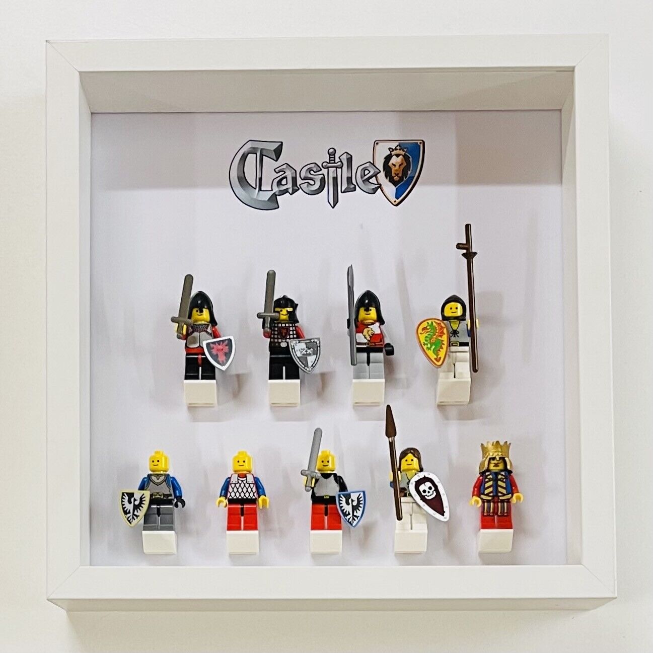 Display Frame for Lego ® Classic Castle Knights minifigures 27cm case