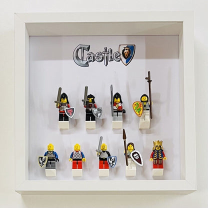 Display Frame for Lego ® Classic Castle Knights minifigures 27cm case