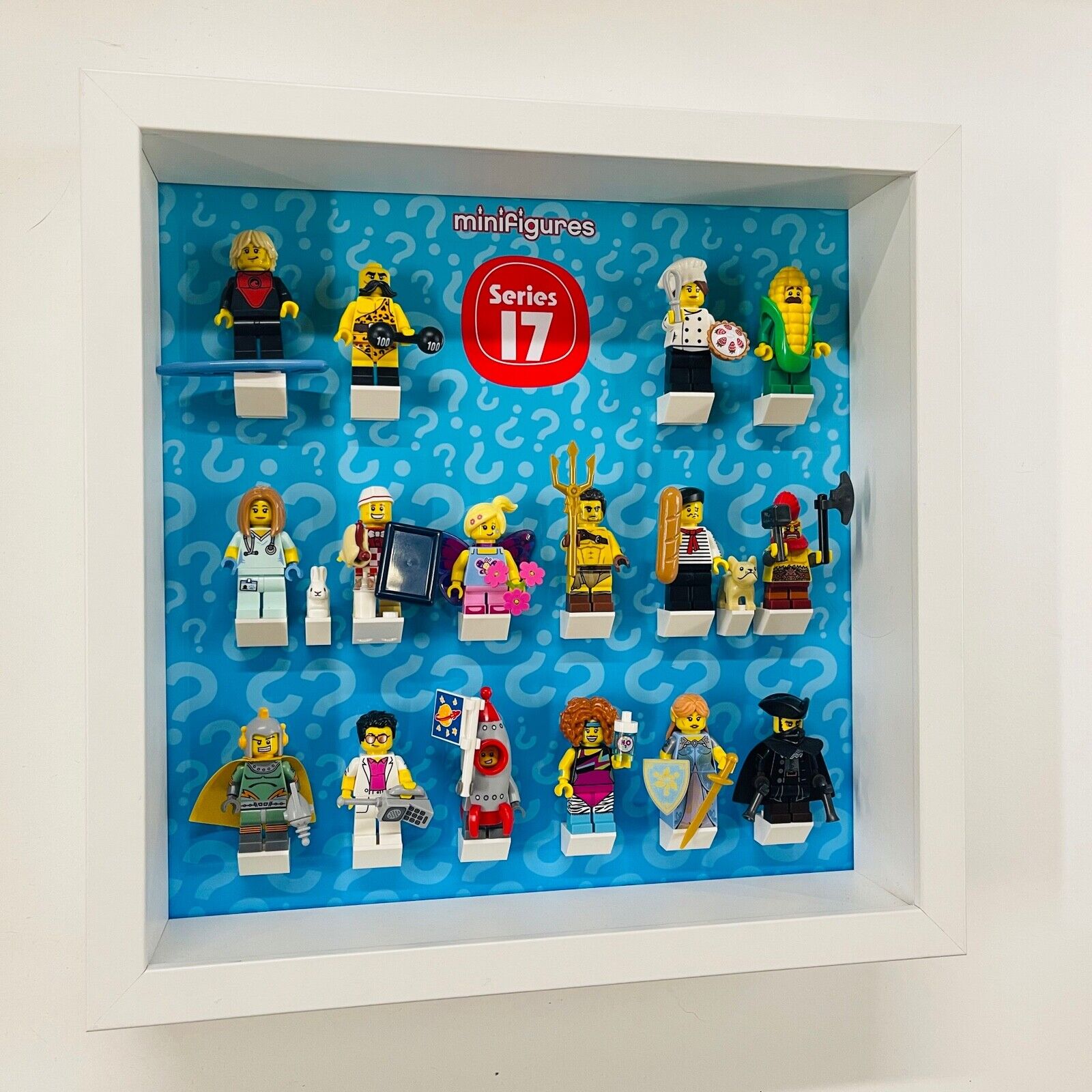 Display Frame For Lego Series 17 Minifigures 71018 No Figures 27cm