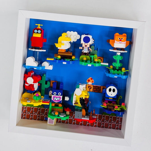 Display Frame Case for Lego ® Super Mario Series 5 71410 minifigures 27cm