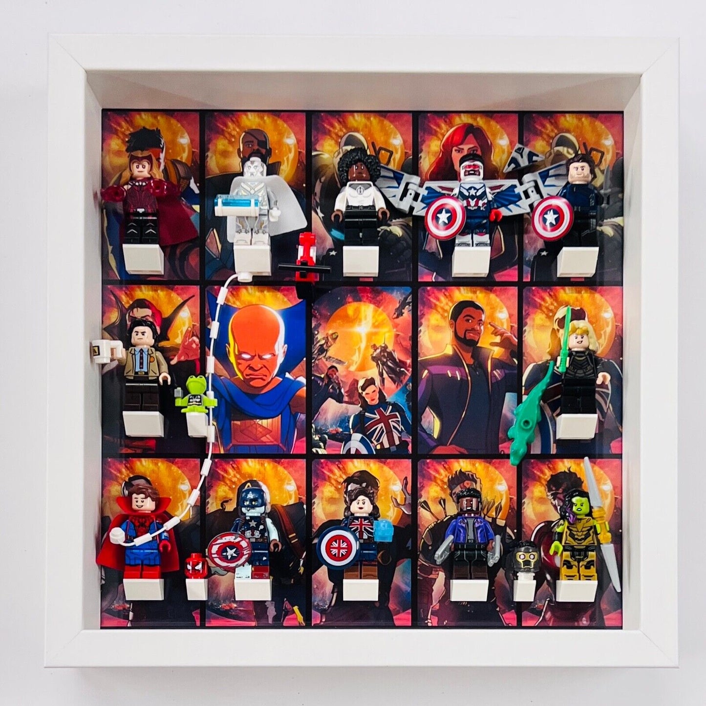 Display Frame for Lego ® Marvel Studios Series 71031 minifigures figures 27cm