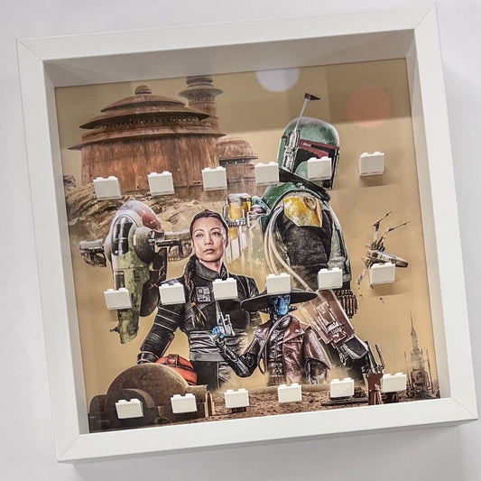 Display Frame for Lego ® Star Wars Mandalorian Boba Fett minifigures figure 27cm