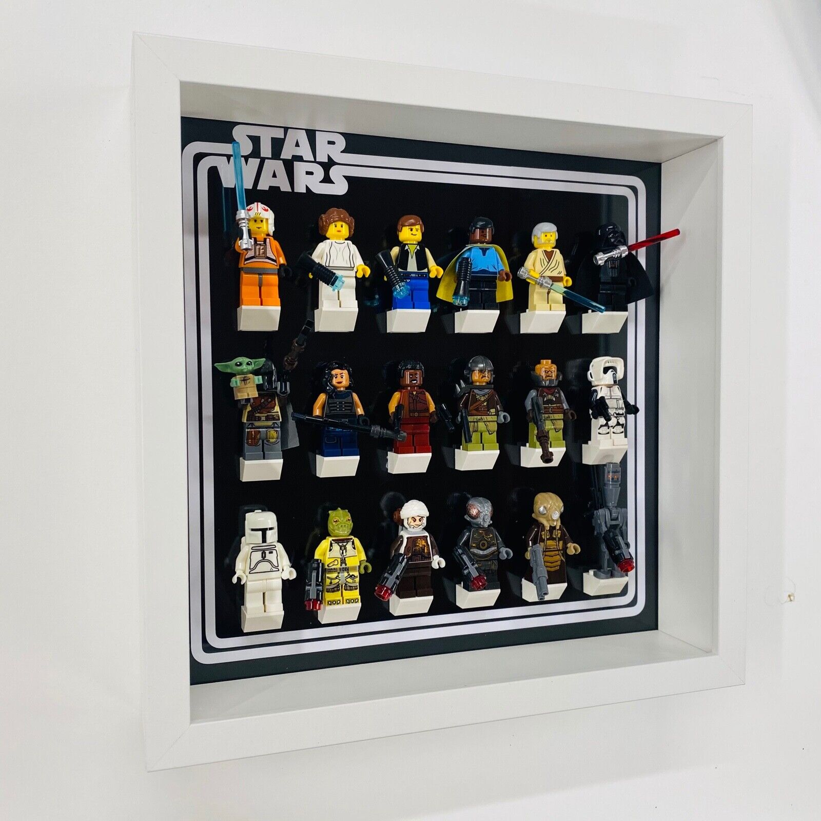 Display Frame for Lego ® Star Wars Logo minifigures figures 27cm