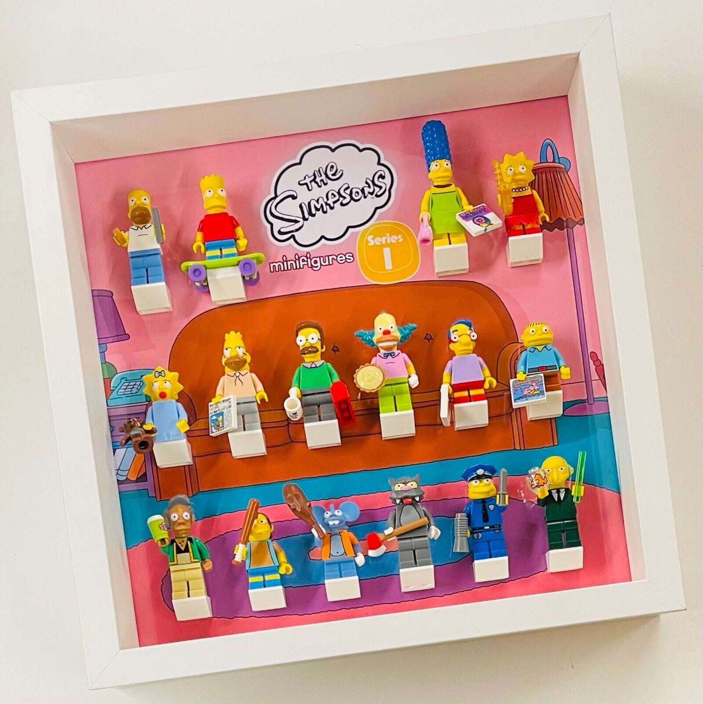 Display Frame for Lego ® The Simpsons Series 1 minifigures 71005 figures 27cm