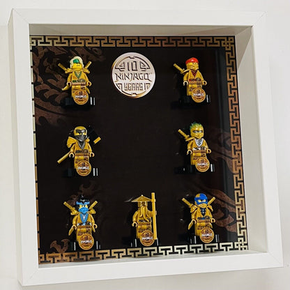 Display Frame for ® Lego Ninjago 10th Anniversary minifigures figures 27cm