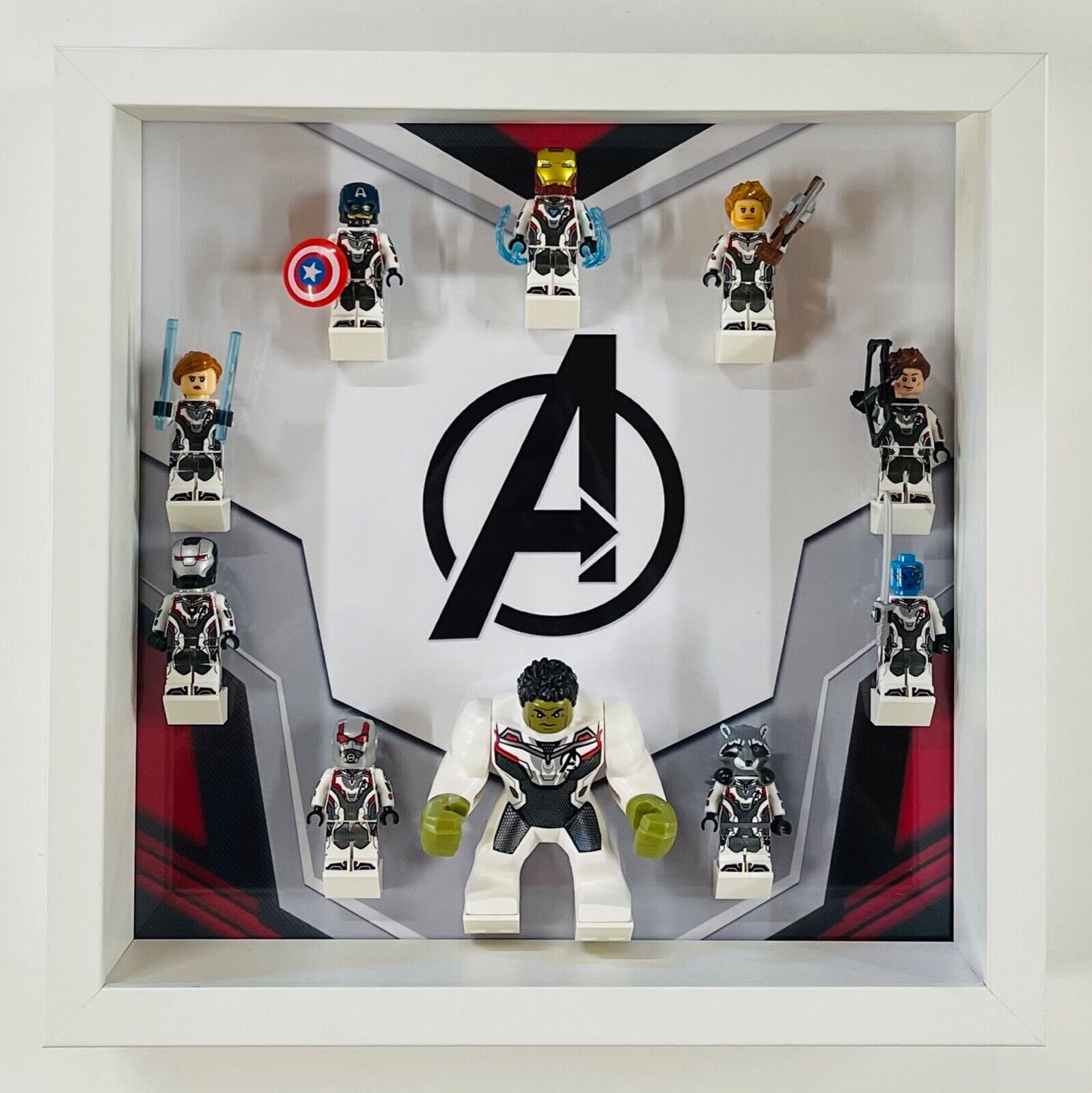 Display case Frame for Lego ® Marvel Avengers minifigures 27cm