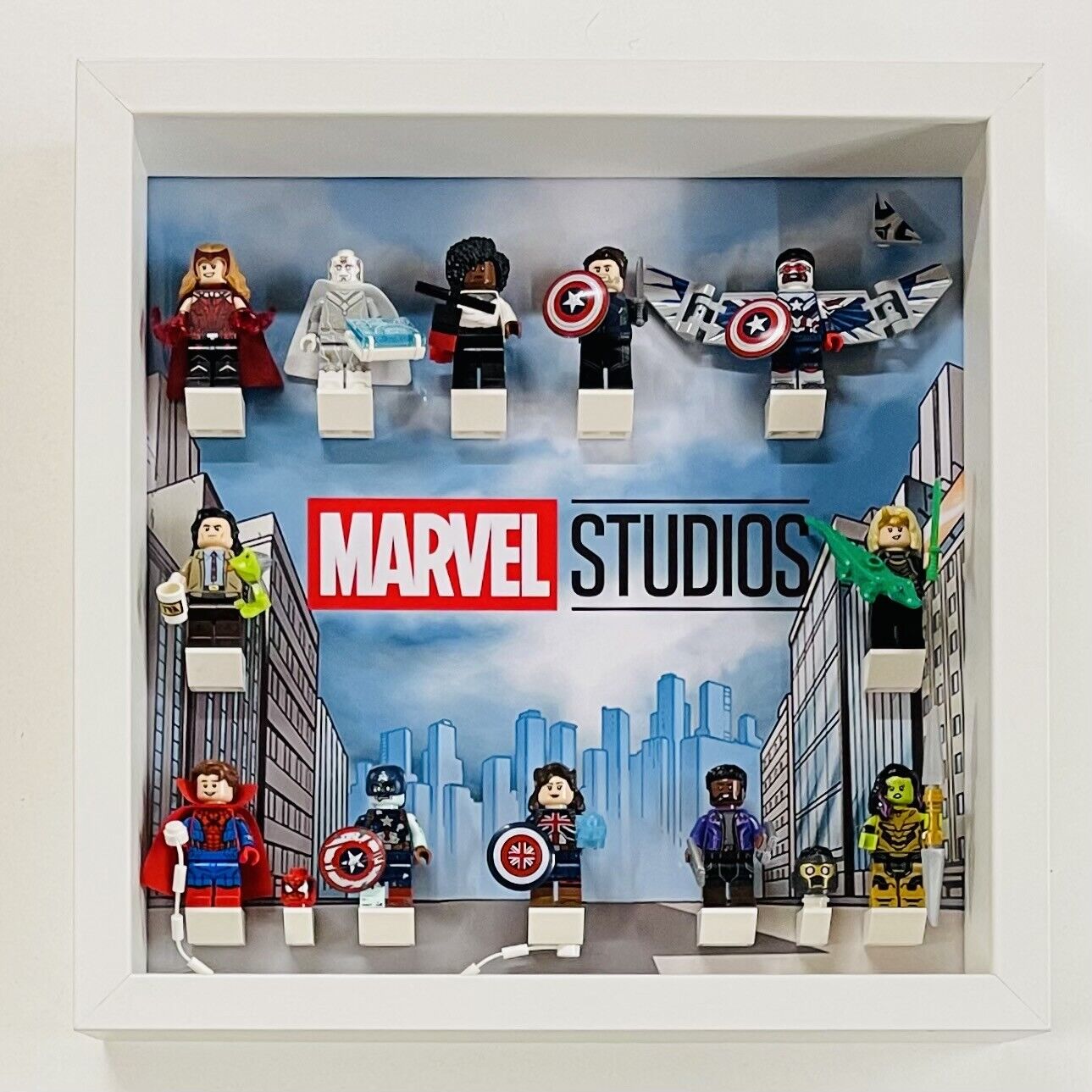 Display Frame for Lego ® Marvel Studios Series 71031 figures minifigures 27cm