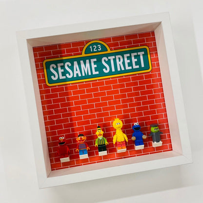 Display Frame case for Lego ® Ideas 123 Sesame Street minifigures 21324 27cm