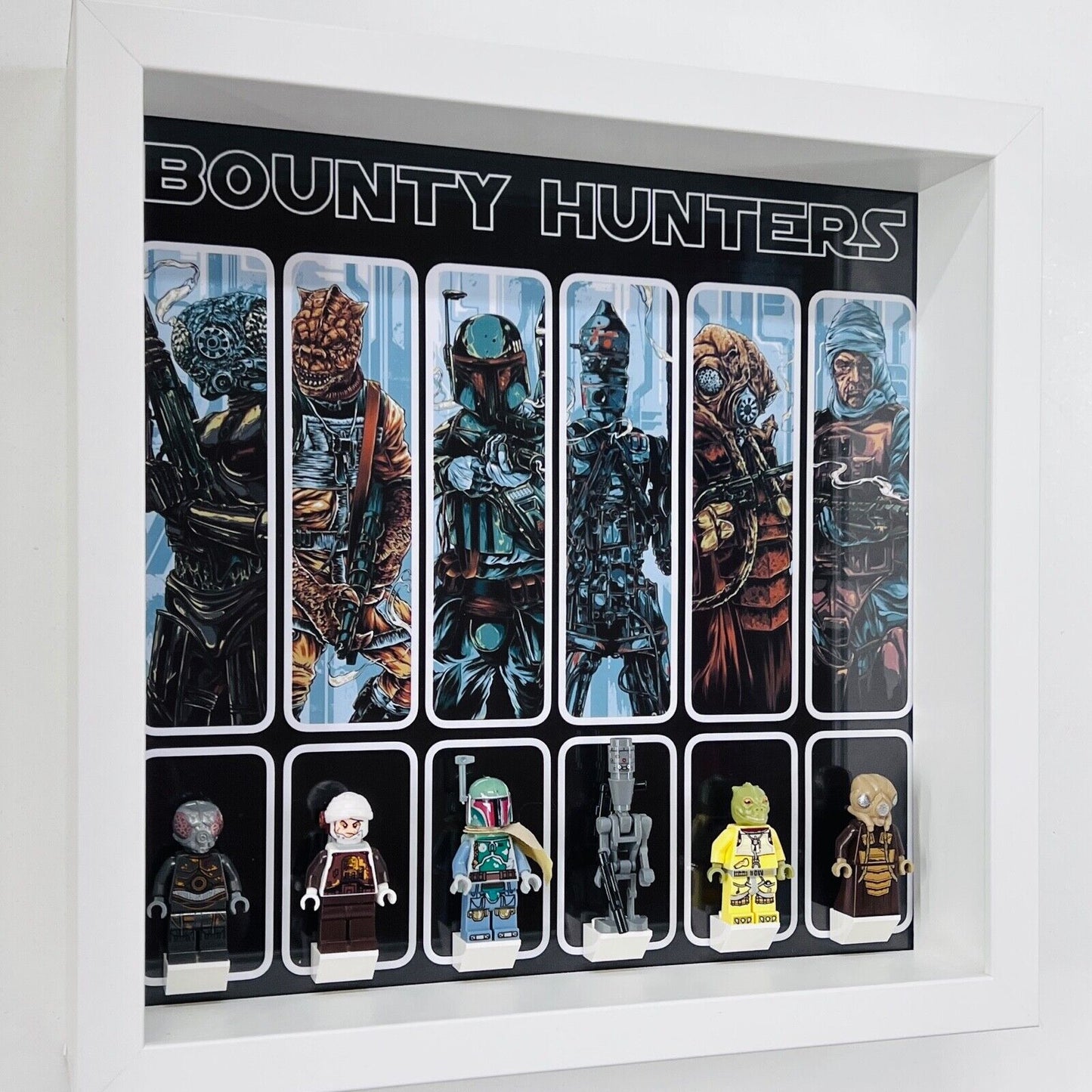 Display Frame for Lego ® Star Wars Bounty Hunters Boba Fett minifigures 27cm