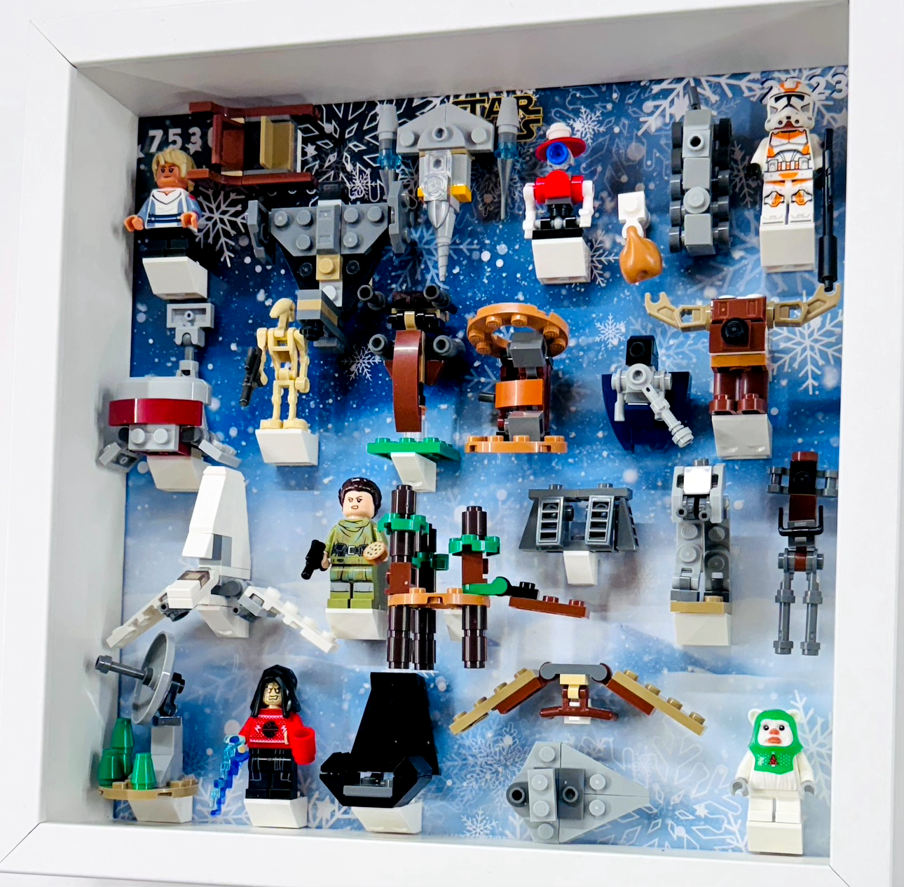 Display Frame for Lego ® Star Wars Advent Calendar 2023 minifigures 75366 27cm