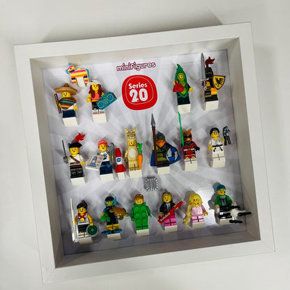 Display case Frame for Lego Series 20 minifigures 71027 10 years figures 27cm