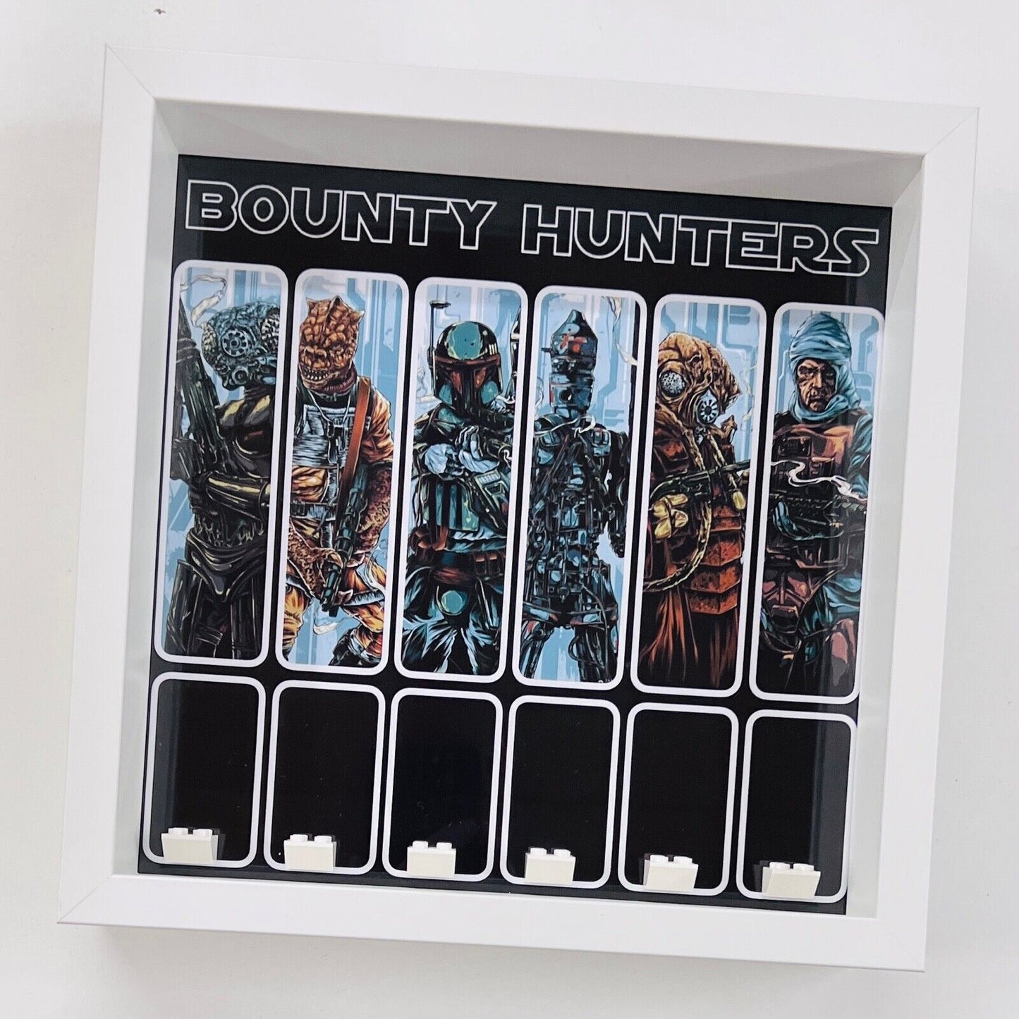 Display Frame for Lego ® Star Wars Bounty Hunters Boba Fett minifigures 27cm