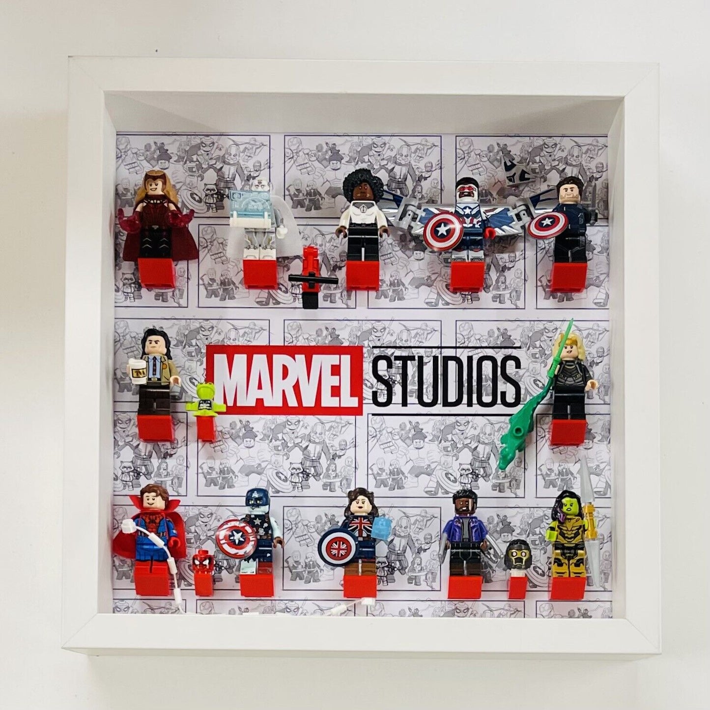 Display Frame for Lego ® Marvel Studios Series 71031 minifigures figures 27cm