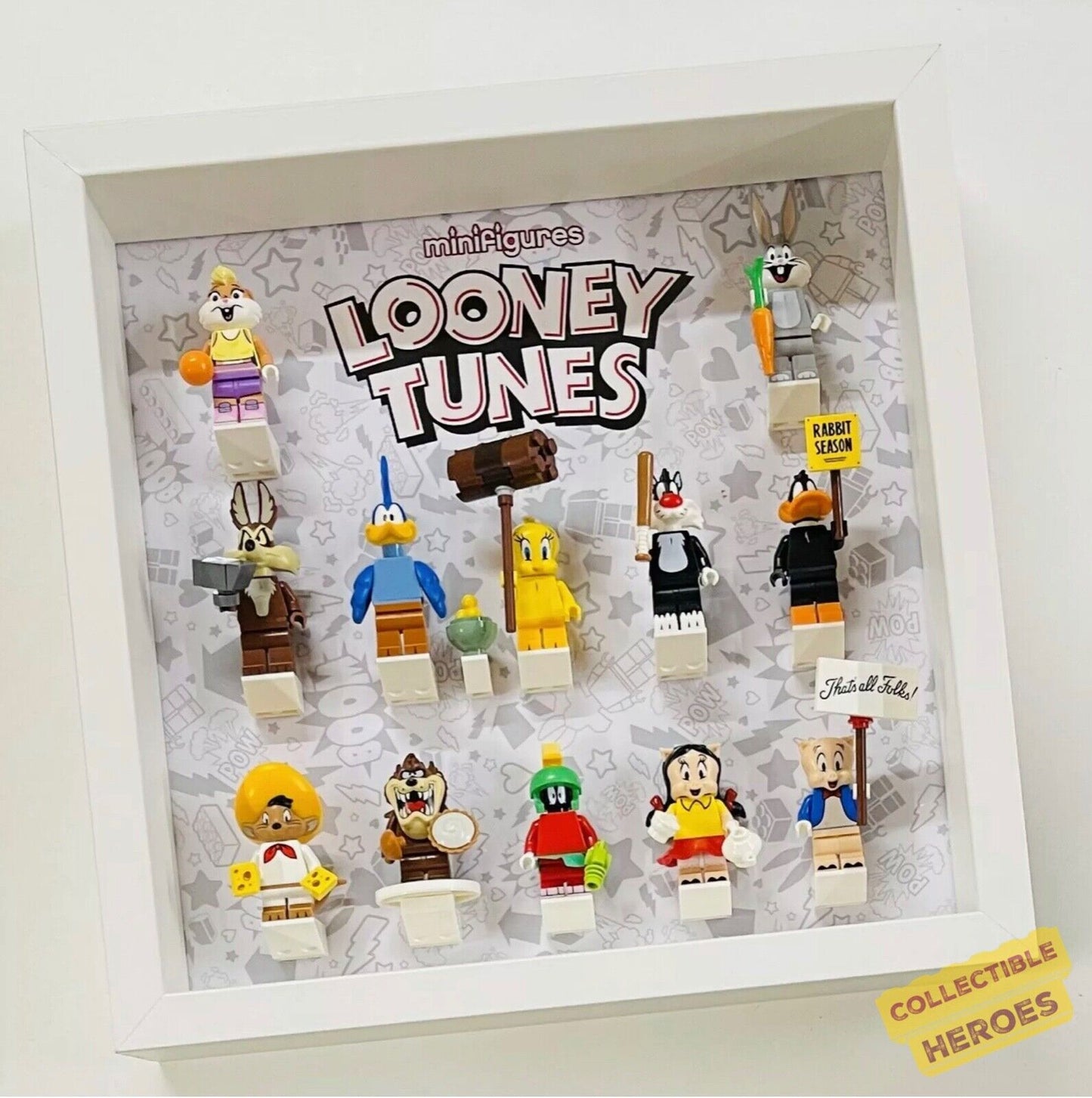 Display Frame case for Lego ® Looney Tunes minifigures 71030 27cm