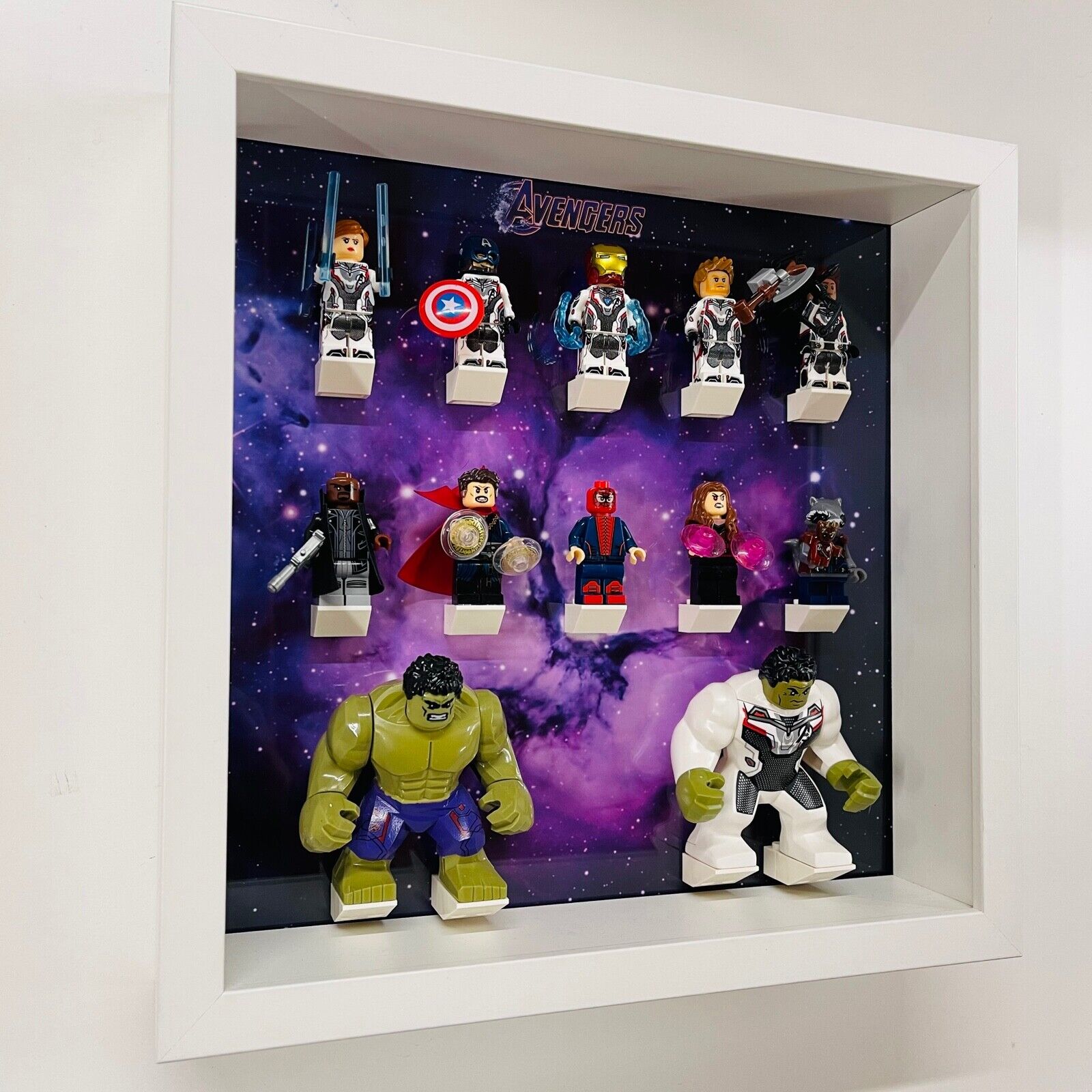 Display case Frame for Lego ® Marvel Avengers minifigures 27cm